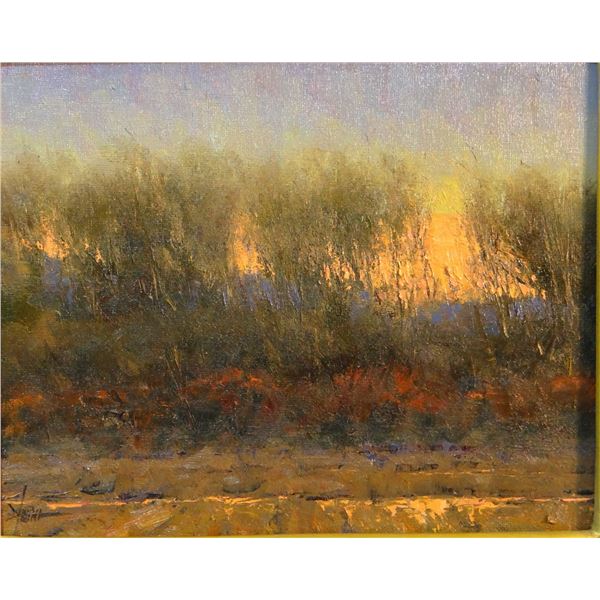 Young, Dan,oil on canvas,  The Final Moment, 6" x 8"