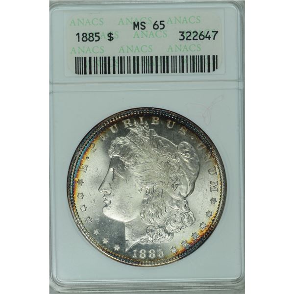 1885 Morgan, ANACS MS65