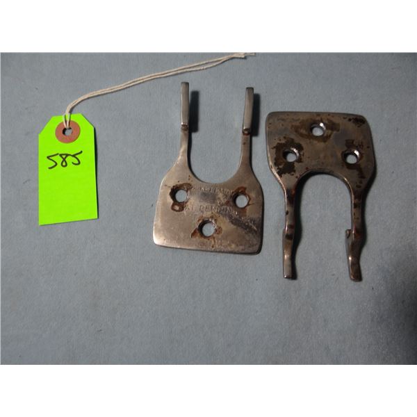 Crockett marked stirrup quick-change couplers, rare