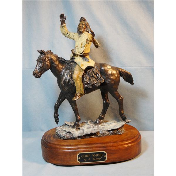 Contway, Jay sculpture, Chief Joseph, #37/50, 10" x 12", 2018