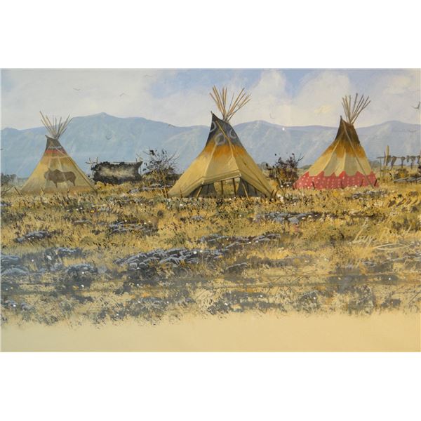 Rowbury, Guy, gouache/watercolor, 7" x 19"