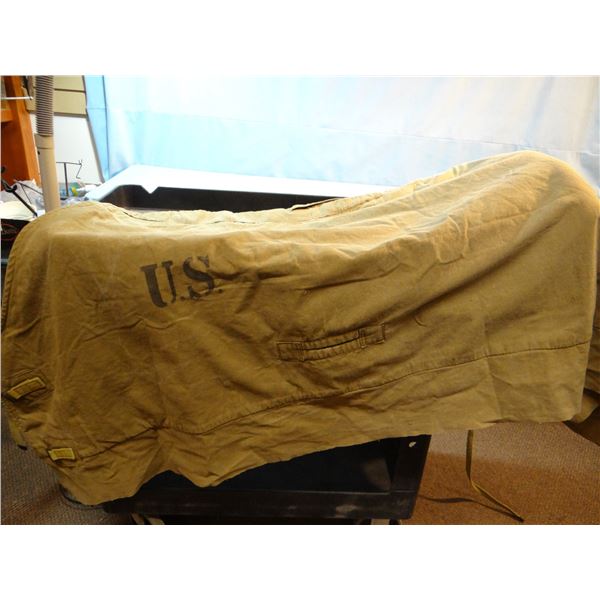 U.S. Cavalry horse blanket, marked U.S., 51" x 60"