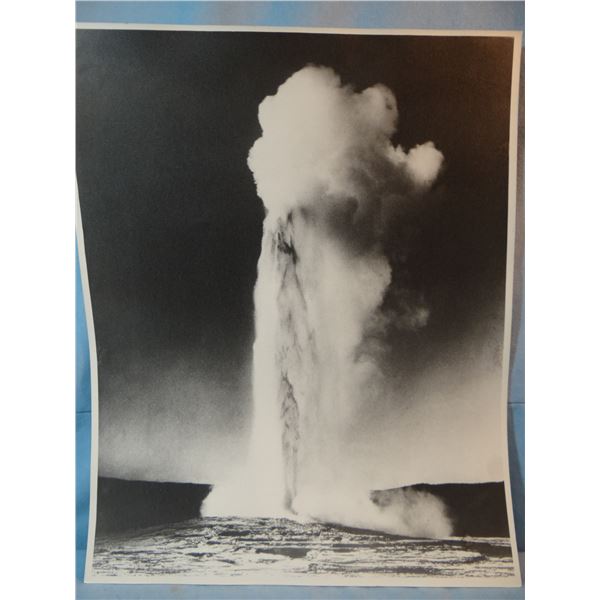 Haynes, F. J.  original photo, 16" x 20", Old Faithful, Yellowstone Park, silver gelatin