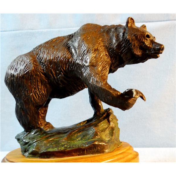 Cheek, C. R. bronze, Grizzly Fishing, #15/45, 5" h x 6" w