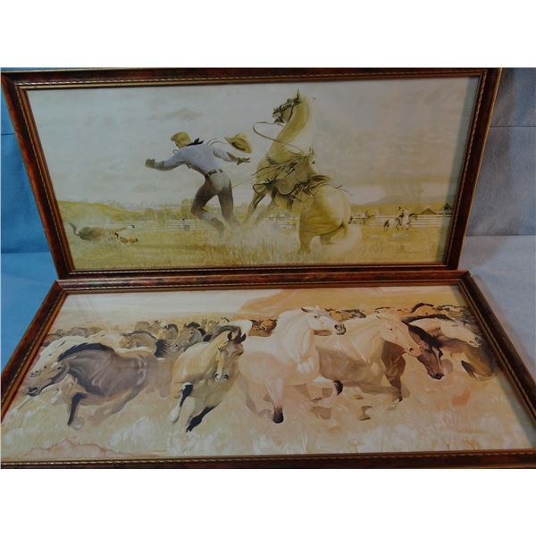 2 Clymer, John western pictures, 8" x 14", some moisture damage