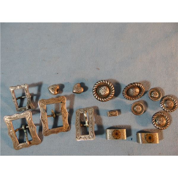 15 early Diablo sterling silver bridle adornmants