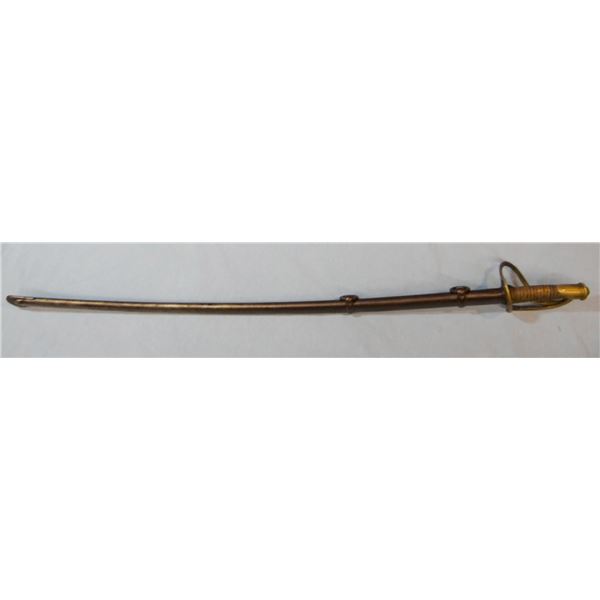 U. S. Cavalry 36" sword w/scabbard, Ames Mfg., Cabotville, ADK
