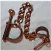 Image 1 : Iron shackles & 2 pair rawhide hobbles