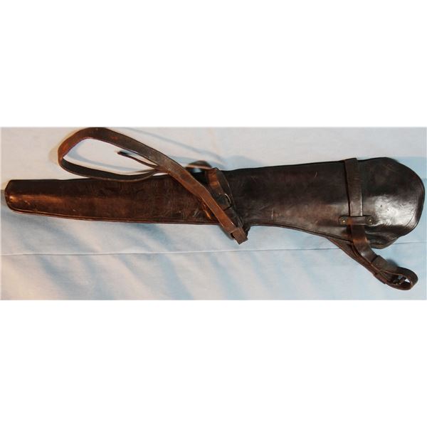 U. S. Cavalry carbine scabbard and US marked horsehair brush