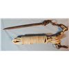 Image 4 : Iron picket pin and tether rope, pin ca. 1892, rope is newer and extra tether pin