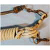 Image 5 : Iron picket pin and tether rope, pin ca. 1892, rope is newer and extra tether pin