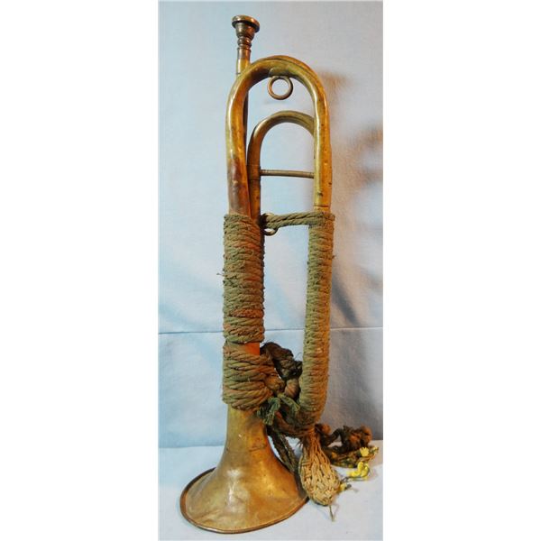 Vintage Bugle and leather map case