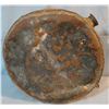Image 1 : Large tin canteen, 9 1/2" diameter, no stopper