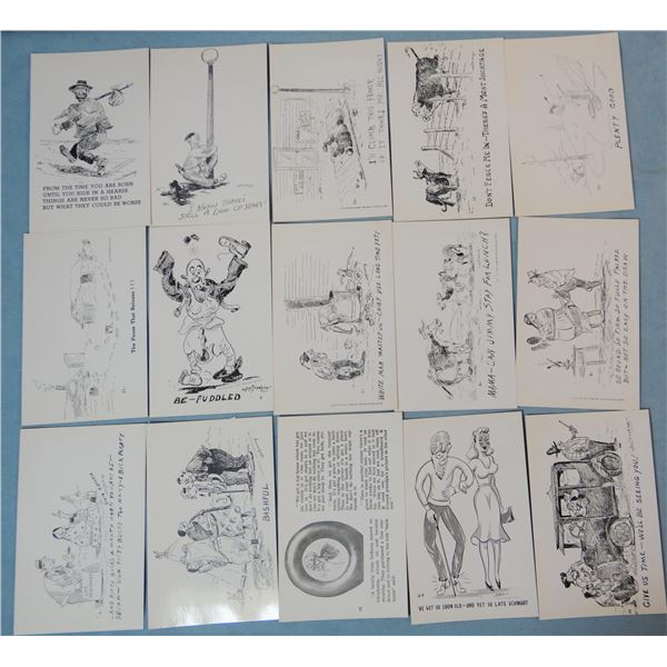 28 William Standing postcards, 4" x 6"