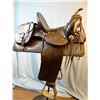 Image 2 : Coggshall, Miles City, MT high-back loop-seat saddle #406 w/saddle pockets, some restoration includi