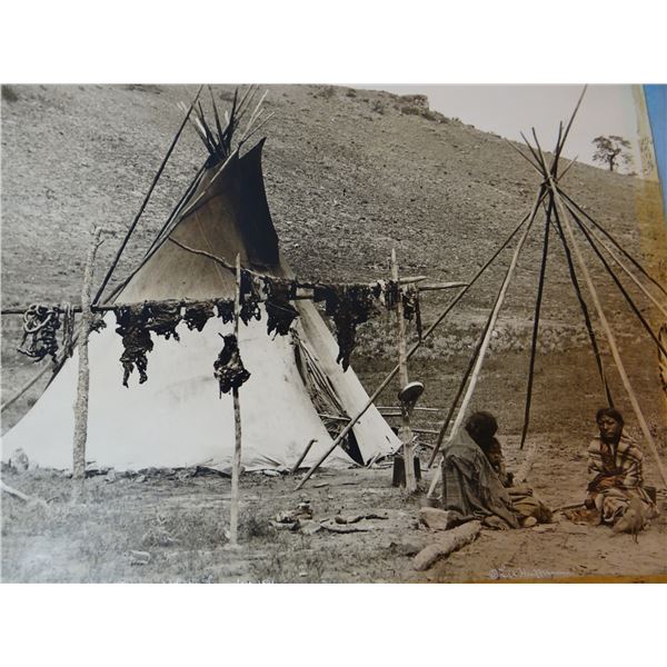 Huffman, L. A. photo Two Moons Lodge, Lame Deer, 1891, 16" x 18 1/2" , hand tinted
