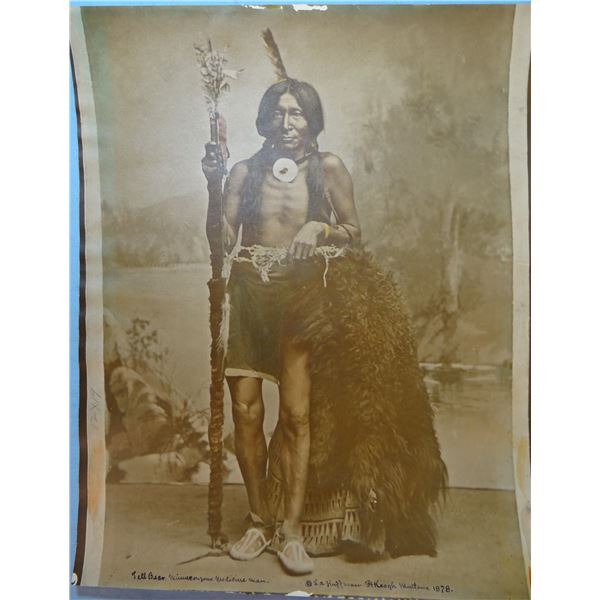 Huffman, L. A. photo, Tall Bear, Minnecongoux Medicine Man, 16" x 20" hand tinted