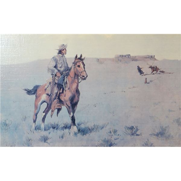 Russell, C. M., framed prints, two images, Anticipation & Exasperation, 11" x 17", edition of 950