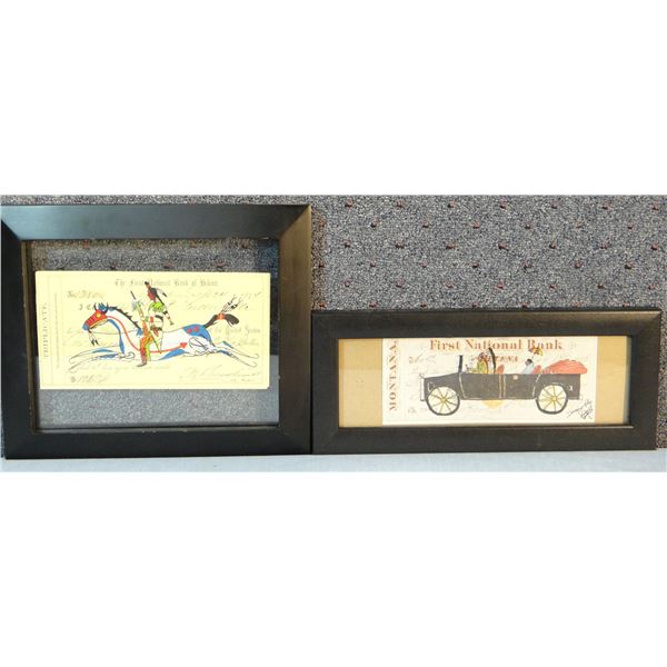 2 Ledger drawings, Dragon Fly, 4 3/4" x 9 and 3" x 8 1/2"