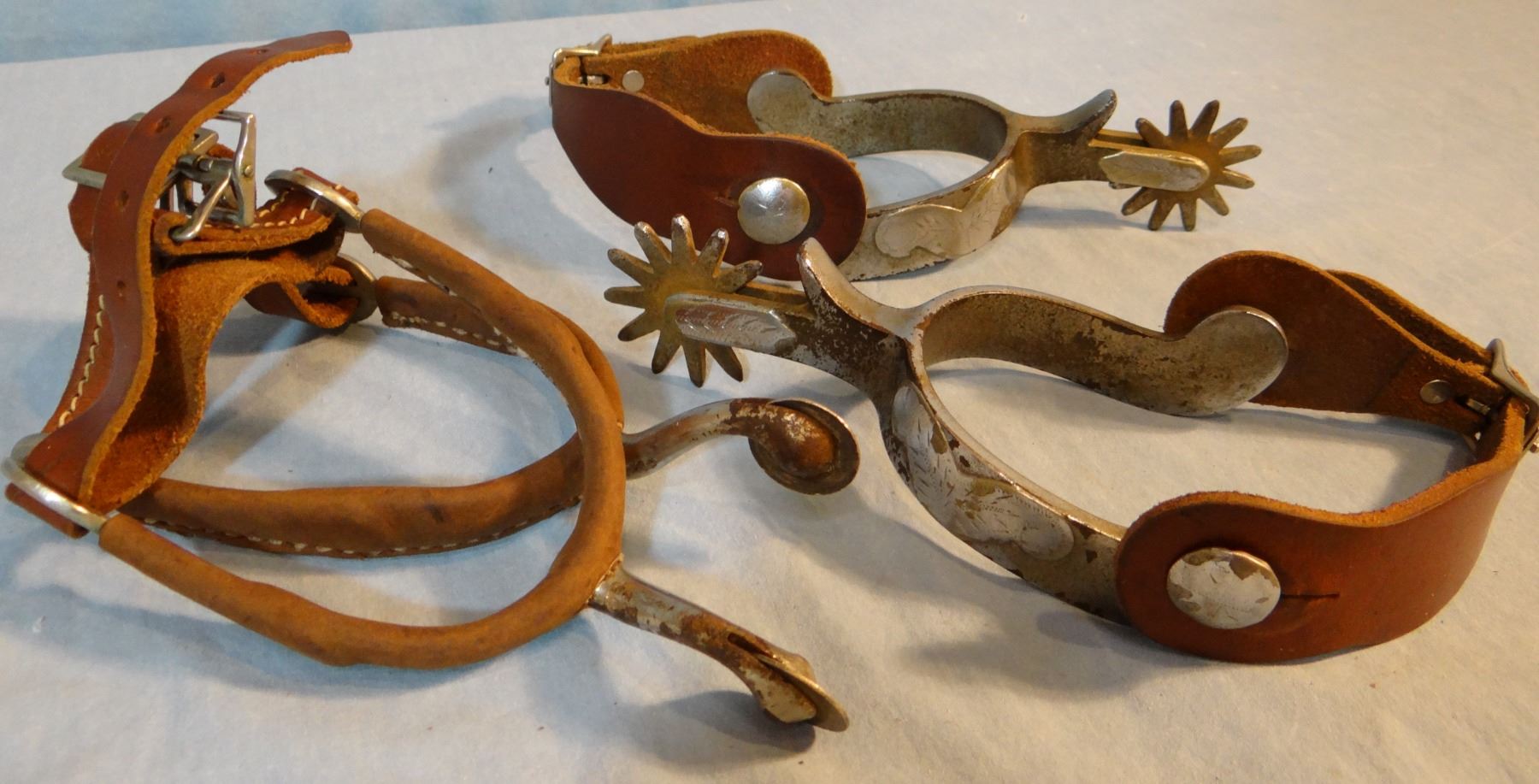 Crockett spurs & U. S. Cavalry leather covered spurs