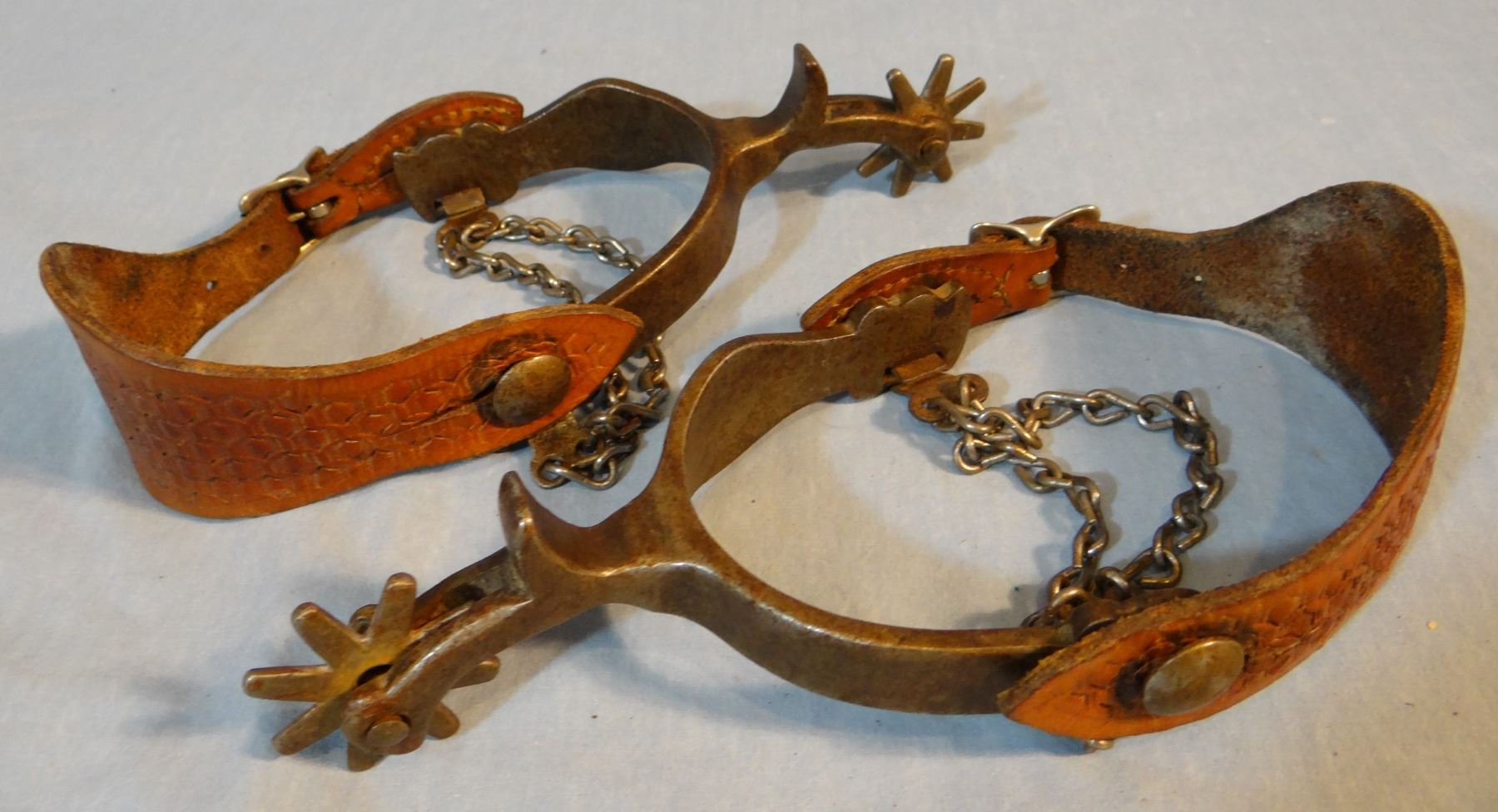 Ranch hand spurs w/ silver mtd brand I T I