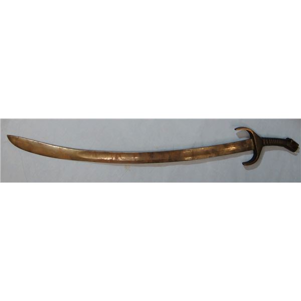 Broad vintage sword, lions head, no sheath, 33" blade