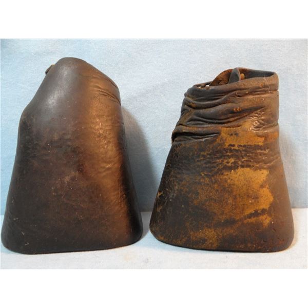 Leather cowboy cuffs – very old, showing lots of use