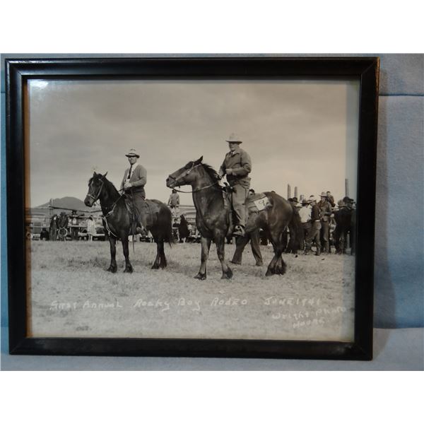 Rocky Boy rodeo photo, June, 1941, 9" x 10", Wright Photo, Havre, MT
