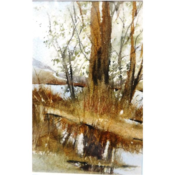 Duncan, Linda water color, 4 1/2 x 3", framed