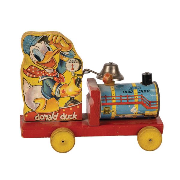 Donald Duck Train Pull Toy.