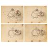 Image 1 : Sequence of (4) Drawings from Mickey's Service Station.