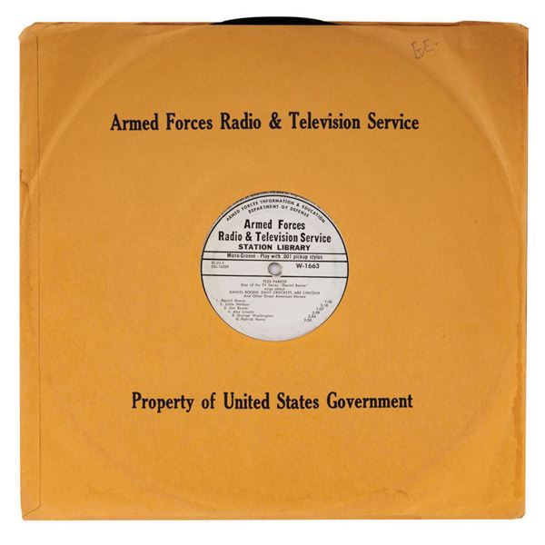 Fess Parker Armed Forces Recording.