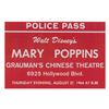 Image 4 : Mary Poppins World Premier Invitation Reproduction.