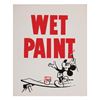 Image 1 : A Walt Disney Productions Wet Paint Sign.