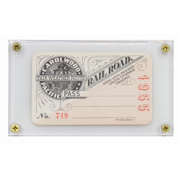 1955 Carolwood Pacific Railroad Pass.