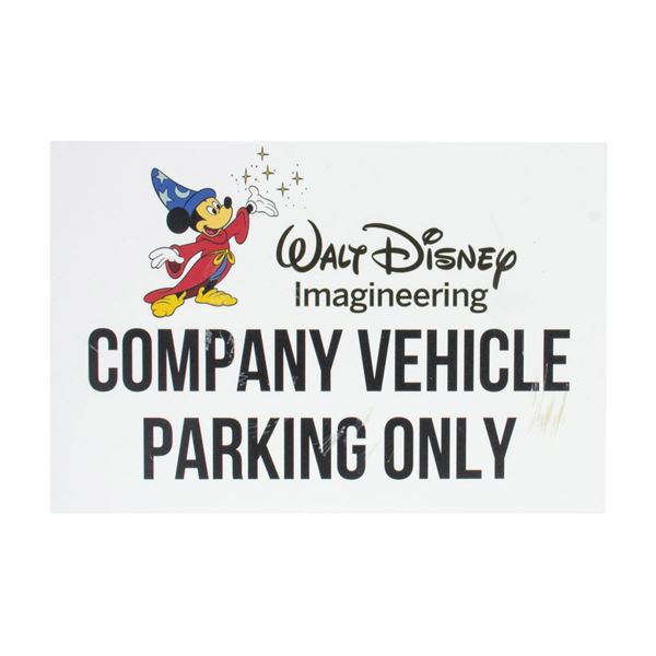 Walt Disney Imagineering Parking Lot Sign.