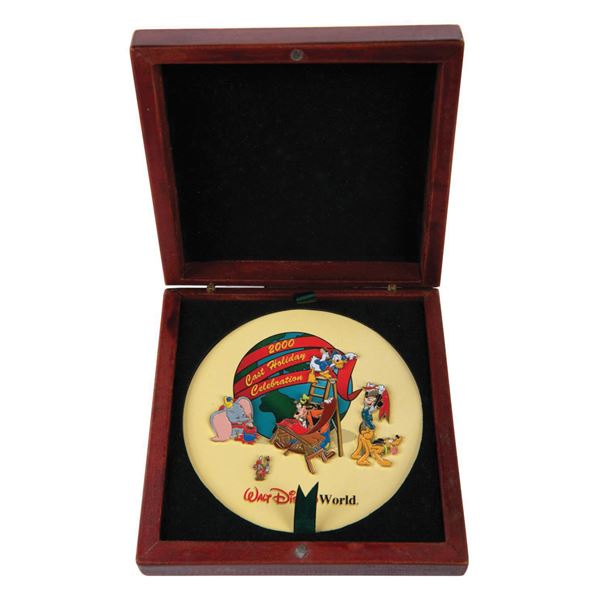 Disney World 2000 Cast Holiday Pin Set.
