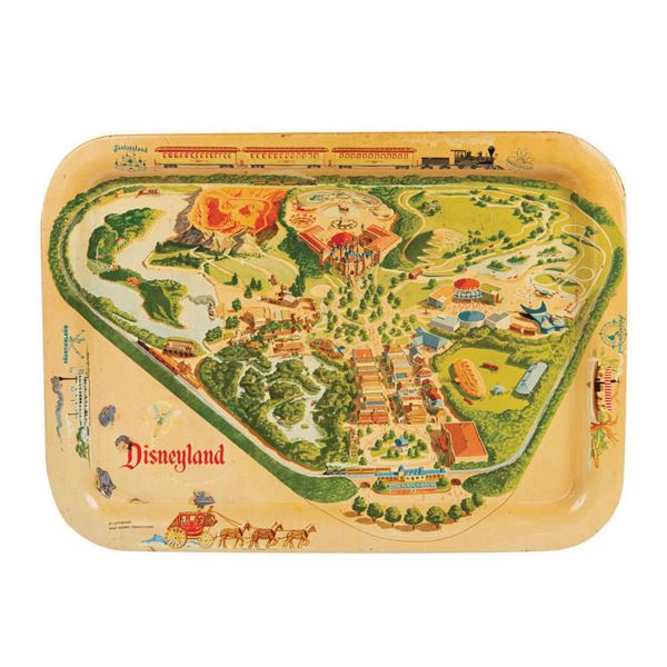 Disneyland Map Aluminum Tray.