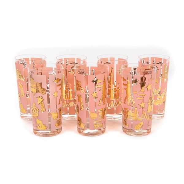 Set of (7) Disneyland Highball Tumblers.