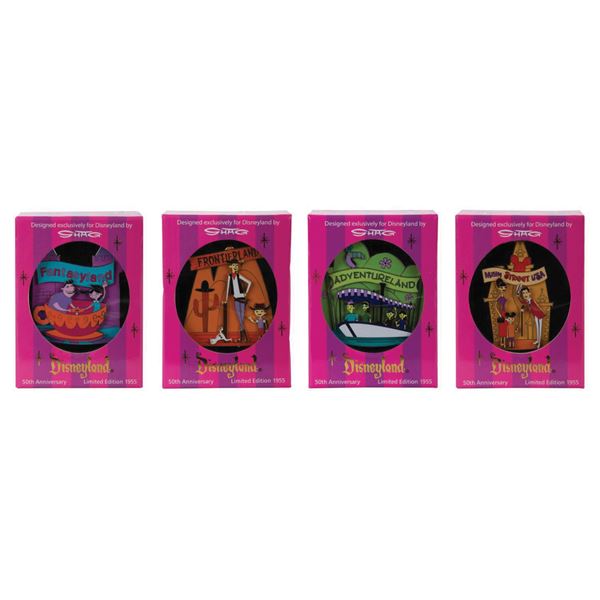 Set of (4) Jumbo Disneyland Pins by Shag.