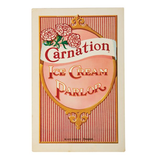 Carnation Ice Cream Parlor Menu.