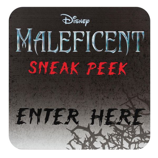 Maleficent Sneak Peek Entrance Sign.