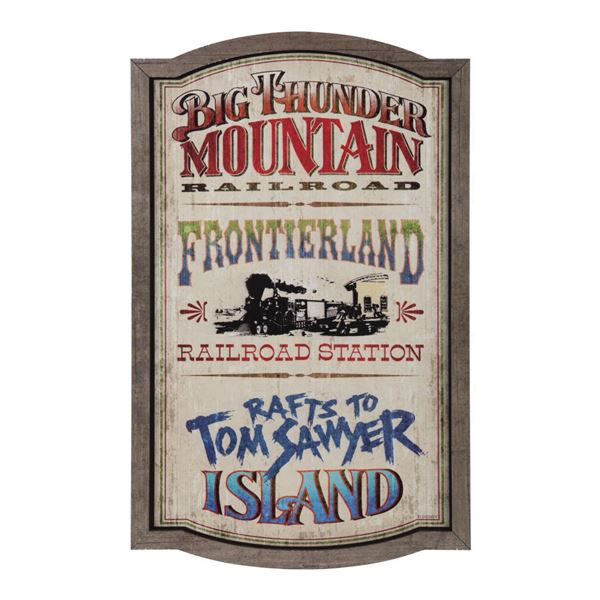 Frontierland Attractions Wall Plaque.