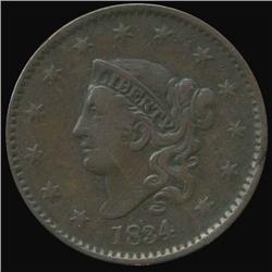 1834 Large Cent Coin Better Grade Rare Variety (COI-3034)