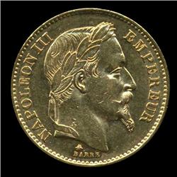 1868A France Napoleon Gold 20 Franc Hi Grade Coin (COI-707)