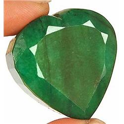 198ct. Rare Huge Rich Green Natural Emerald Heart Cut RETAIL $16000 (GEM-2063)