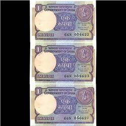 1994 India 1 Rupee Bank Note Set Gem Unc (COI-1014)