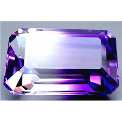 18.75ct. Fine Emerald Cut Bi-Color Purple Ametrine RETAIL $1300 (GEM-2130)