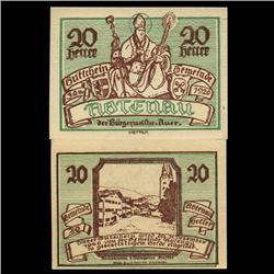 1920 Austria Abtenau 20 Heller GEM Rare Note (COI-3502)