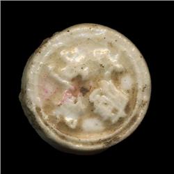 1800s Rare Asia Porcelain Gambling Chip (COI-1712)